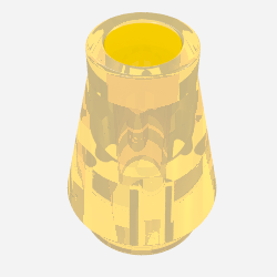 LEGO® los onderdeel Kegel in kleur Trans-Neon Geel 4589