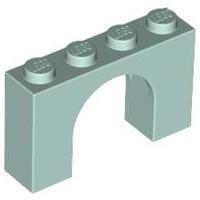 Plaatje in Gallery viewer laden, LEGO® los onderdeel Steen Boog in kleur Aqua 6182