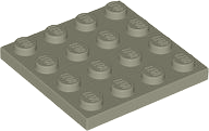 LEGO® los onderdeel Plaat Algemeen in kleur Donkergrijs 3031