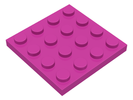 LEGO® los onderdeel Plaat Algemeen in kleur Donker Roze 3031