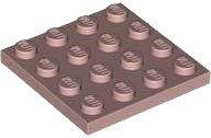 LEGO® los onderdeel Plaat Algemeen in kleur Zand Rood 3031