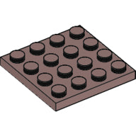 LEGO® los onderdeel Plaat Algemeen in kleur Zand Rood 3031