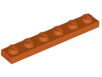 LEGO® los onderdeel Plaat Algemeen Donker Oranje 3666