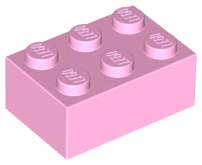 LEGO® los onderdeel Steen in kleur Fel Roze 3002