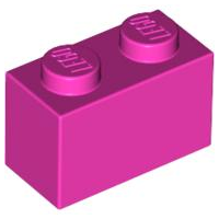 LEGO® los onderdeel Steen in kleur Donker Roze 3004