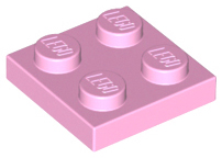 Plaatje in Gallery viewer laden, LEGO® los onderdeel Plaat Algemeen in kleur Fel Roze 3022