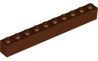 LEGO® los onderdeel Steen in kleur Roodachtig Bruin 6111