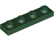 LEGO® los onderdeel Plaat Algemeen in kleur Donkergroen 3710