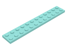 LEGO® los onderdeel Plaat Algemeen in kleur Aqua 2445