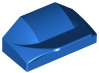 Plaatje in Gallery viewer laden, LEGO® los onderdeel Dakpan Gebogen in kleur Blauw 47458