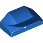 LEGO® los onderdeel Dakpan Gebogen in kleur Blauw 47458