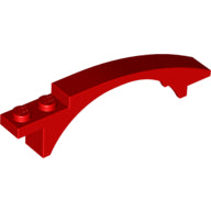 LEGO® los onderdeel Dakpan Gebogen in kleur Rood 50967