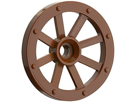 LEGO® los onderdeel Wiel in kleur Bruin 2470