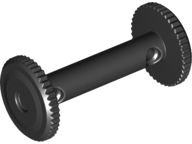 LEGO® los onderdeel Haspel & Lier in kleur Zwart 4208