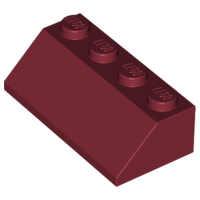 LEGO® los onderdeel Dakpan Algemeen in kleur Donkerrood 3037