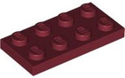 LEGO® los onderdeel Plaat Algemeen in kleur Donkerrood 3020