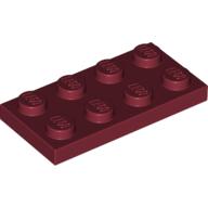 LEGO® los onderdeel Plaat Algemeen in kleur Donkerrood 3020