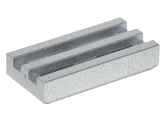 LEGO® los onderdeel Tegel Aangepast Metallisch Zilver 2412b