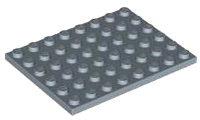 LEGO® los onderdeel Plaat Algemeen in kleur Zandblauw 3036