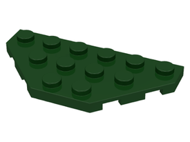 LEGO® los onderdeel Wig Plaat in kleur Donkergroen 2419