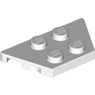 LEGO® los onderdeel Wig Plaat in kleur Wit 51739