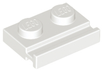 LEGO® los onderdeel Plaat Aangepast in kleur Wit 32028