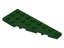 Plaatje in Gallery viewer laden, LEGO® los onderdeel Wig Plaat in kleur Donkergroen 50304