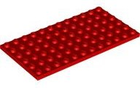 LEGO® los onderdeel Plaat Algemeen in kleur Rood 3028