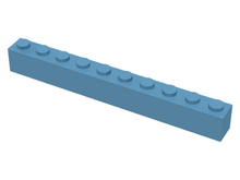 Plaatje in Gallery viewer laden, LEGO® los onderdeel Steen in kleur Maersk Blue 6111