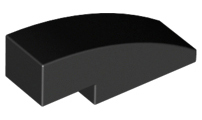 Plaatje in Gallery viewer laden, LEGO® los onderdeel Dakpan Gebogen in kleur Zwart 50950