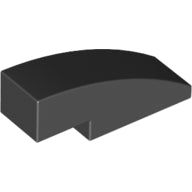 Plaatje in Gallery viewer laden, LEGO® los onderdeel Dakpan Gebogen in kleur Zwart 50950