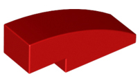 LEGO® los onderdeel Dakpan Gebogen in kleur Rood 50950