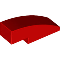 Plaatje in Gallery viewer laden, LEGO® los onderdeel Dakpan Gebogen in kleur Rood 50950