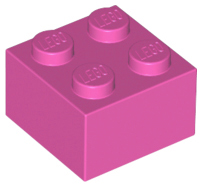 Plaatje in Gallery viewer laden, LEGO® los onderdeel Steen in kleur Donker Roze 3003