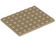 Plaatje in Gallery viewer laden, LEGO® los onderdeel Plaat Algemeen Donker Geelbruin 3036