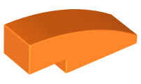LEGO® los onderdeel Dakpan Gebogen in kleur Oranje 50950