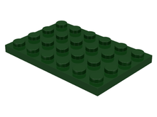 Plaatje in Gallery viewer laden, LEGO® los onderdeel Plaat Algemeen in kleur Donkergroen 3032