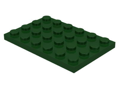 LEGO® los onderdeel Plaat Algemeen in kleur Donkergroen 3032