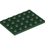 LEGO® los onderdeel Plaat Algemeen in kleur Donkergroen 3032