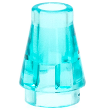 Plaatje in Gallery viewer laden, LEGO® los onderdeel Kegel Doorzichtig Lichtblauw 4589
