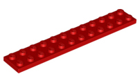 LEGO® los onderdeel Plaat Algemeen in kleur Rood 2445