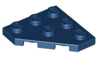 LEGO® los onderdeel Wig Plaat in kleur Donkerblauw 2450