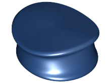 Plaatje in Gallery viewer laden, LEGO® los onderdeel Hoofddeksels in kleur Donkerblauw 3624