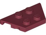 LEGO® los onderdeel Wig Plaat in kleur Donkerrood 51739