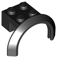 Plaatje in Gallery viewer laden, LEGO® los onderdeel Spatbord in kleur Zwart 50745