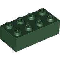 Plaatje in Gallery viewer laden, LEGO® los onderdeel Steen in kleur Donkergroen 3001