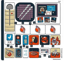 Plaatje in Gallery viewer laden, LEGO® stickervel set 42605-1 Mars Space Base and Rocket