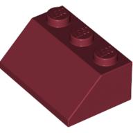 LEGO® los onderdeel Dakpan Algemeen in kleur Donkerrood 3038