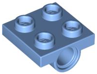 Plaatje in Gallery viewer laden, LEGO® los onderdeel Plaat Aangepast Medium Blauw 2444