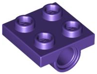 Plaatje in Gallery viewer laden, LEGO® los onderdeel Plaat Aangepast Donkerpaars 2444